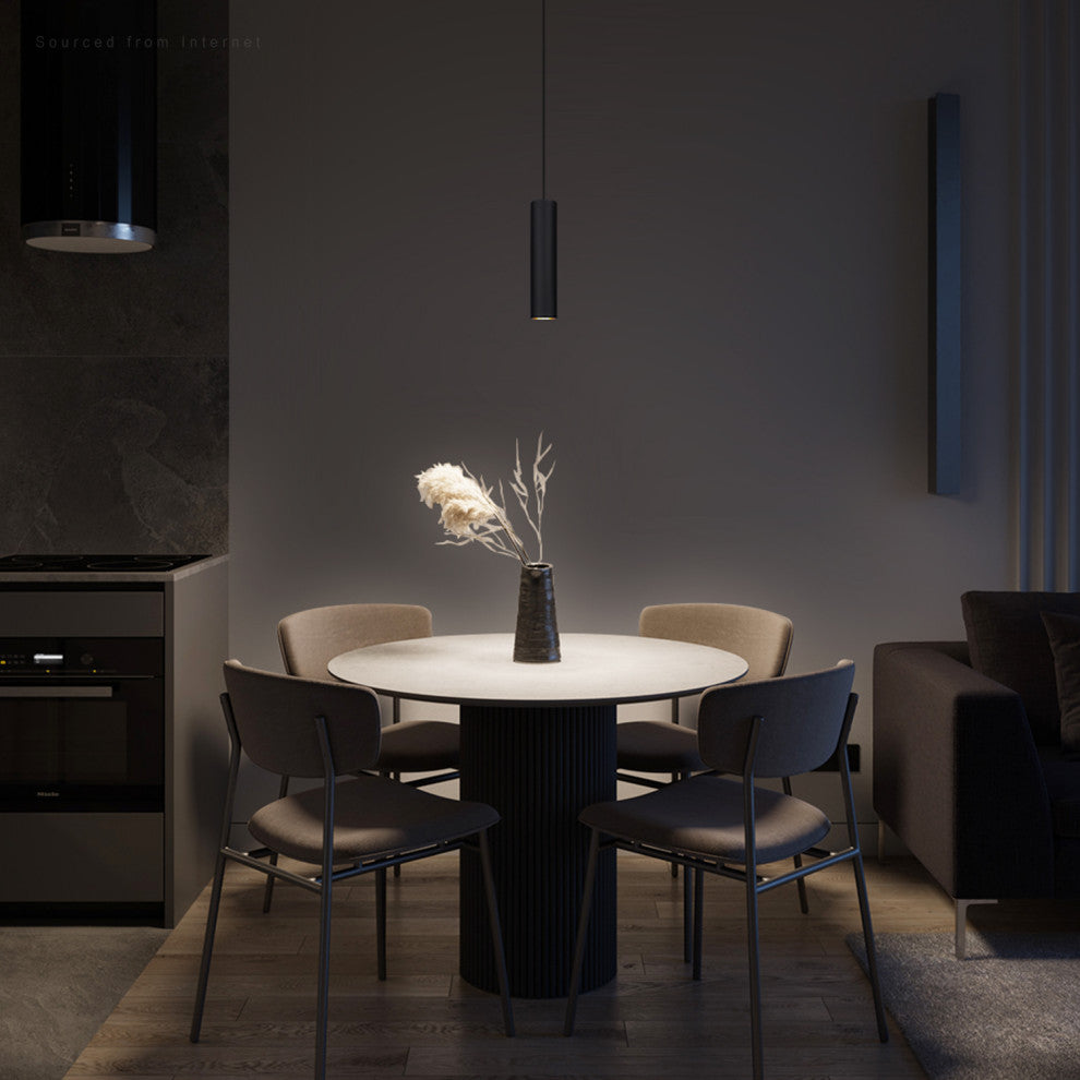LeonLite TheFloat™ Cylindrical Pendant Light - Matt Black