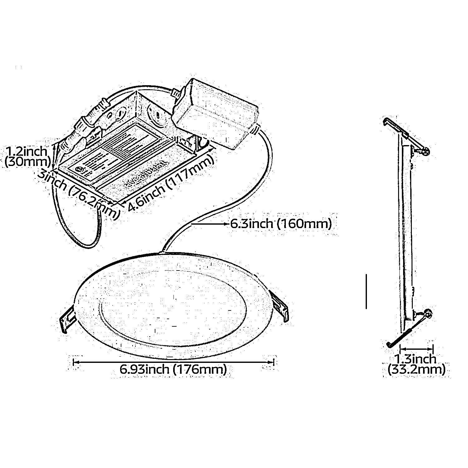 LITEdge 6" LED Smart Recessed Light - 12W - Adjustable CCT and Color