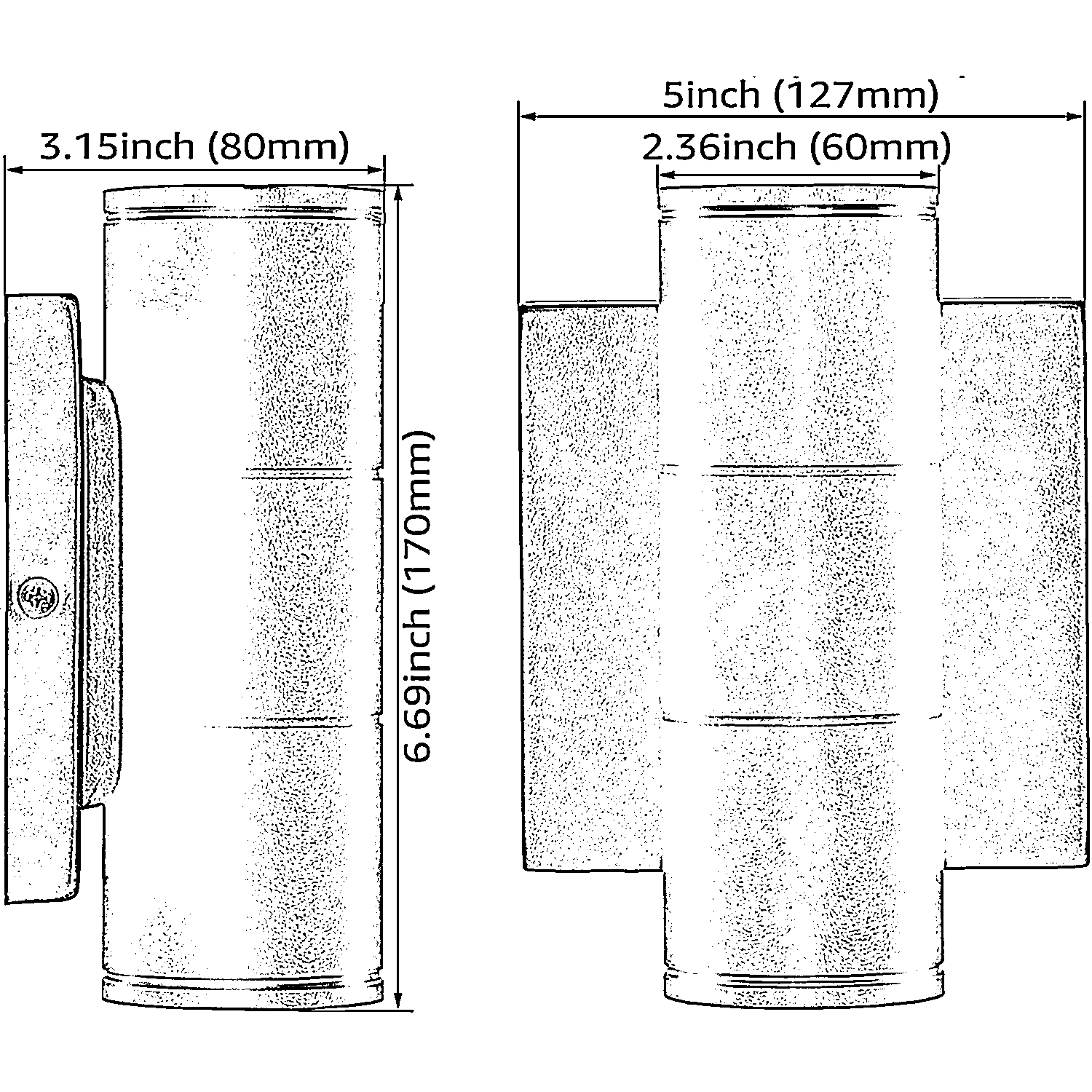 Cylinders™ 6.7" Outdoor LED Wall Sconce