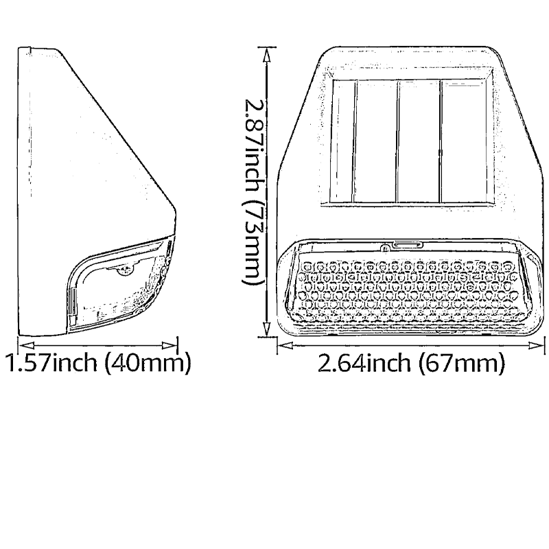 Luminex Solar Powered Mini Wall Light - Black - 4000K