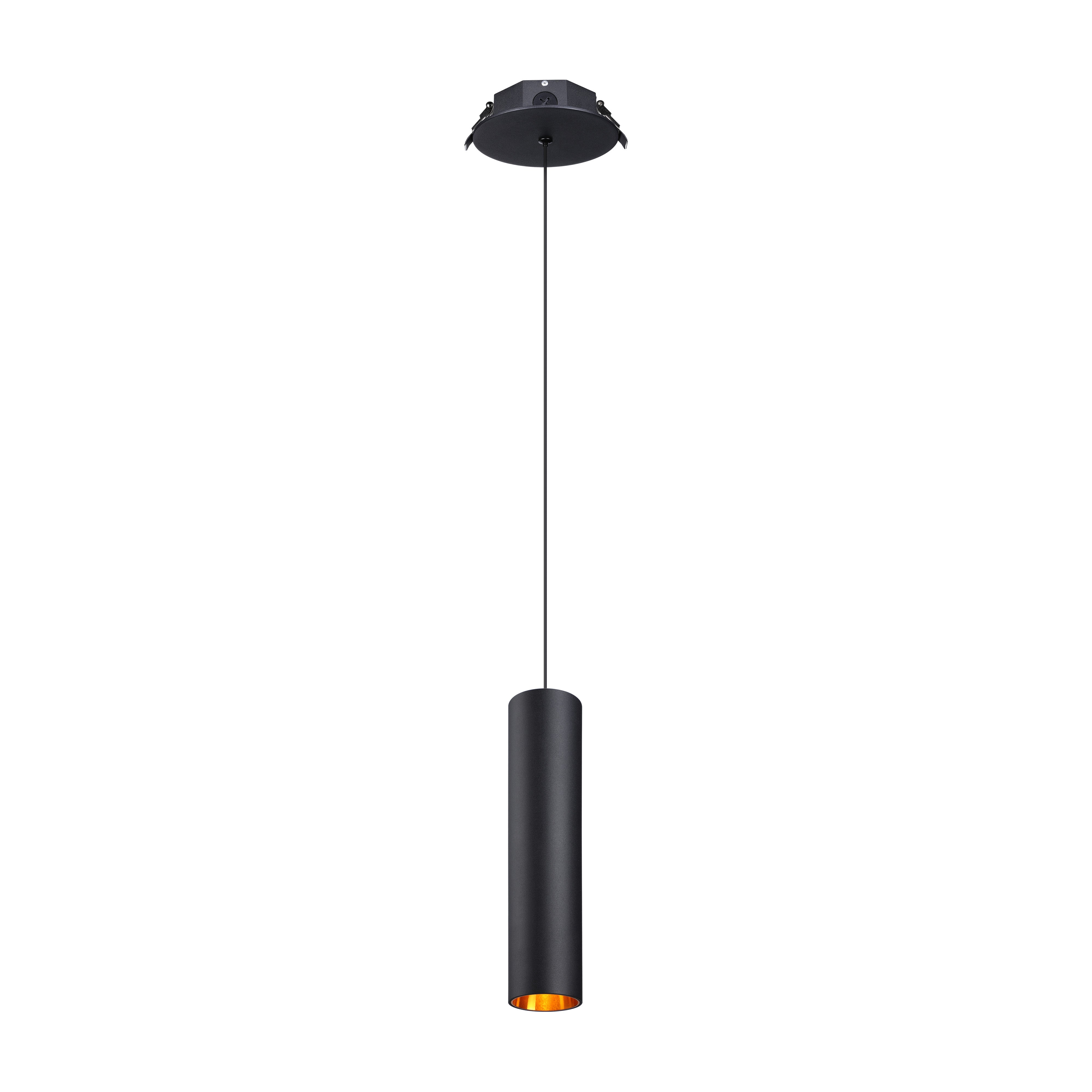 LeonLite TheFloat™ Cylindrical Pendant Light - Matt Black