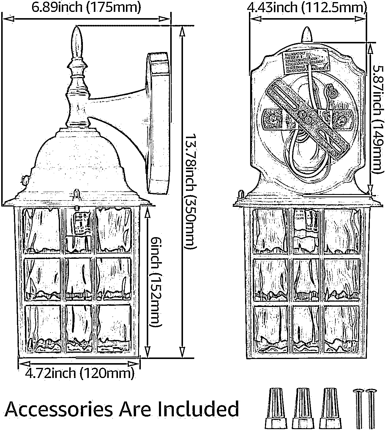 The Waterfall 14" Outdoor Wall Lantern
