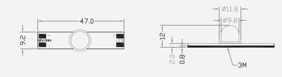 Solder free LOW VOLTAGE SENSOR PCB FOR ALUMINUM PROFI—PIR