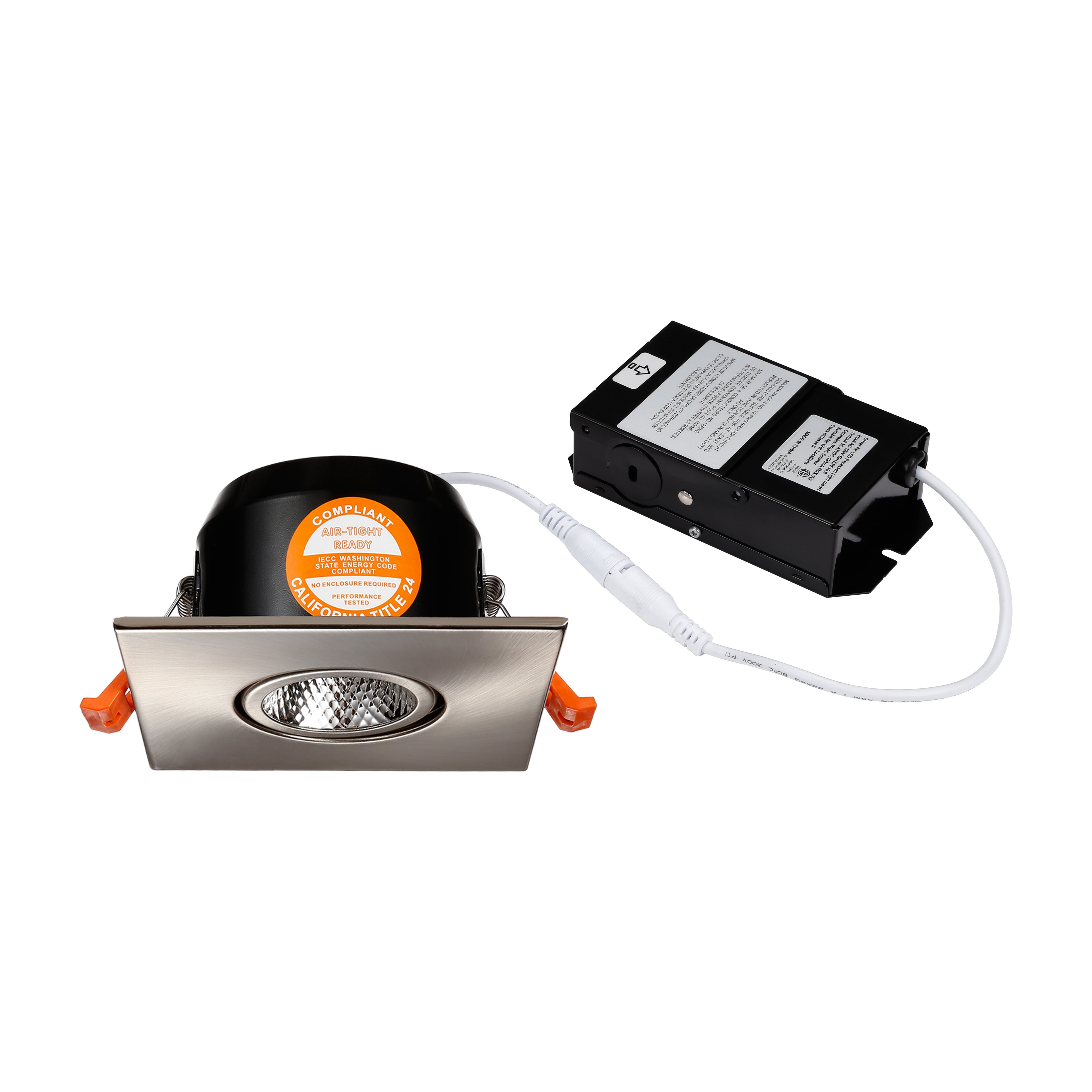 LumaSquare — z0096/z0098/z0100/z0101/z0102/z0103/z0106/z0107 XO1 3" Adjustable Gimbal Square J-Box LED Downlight