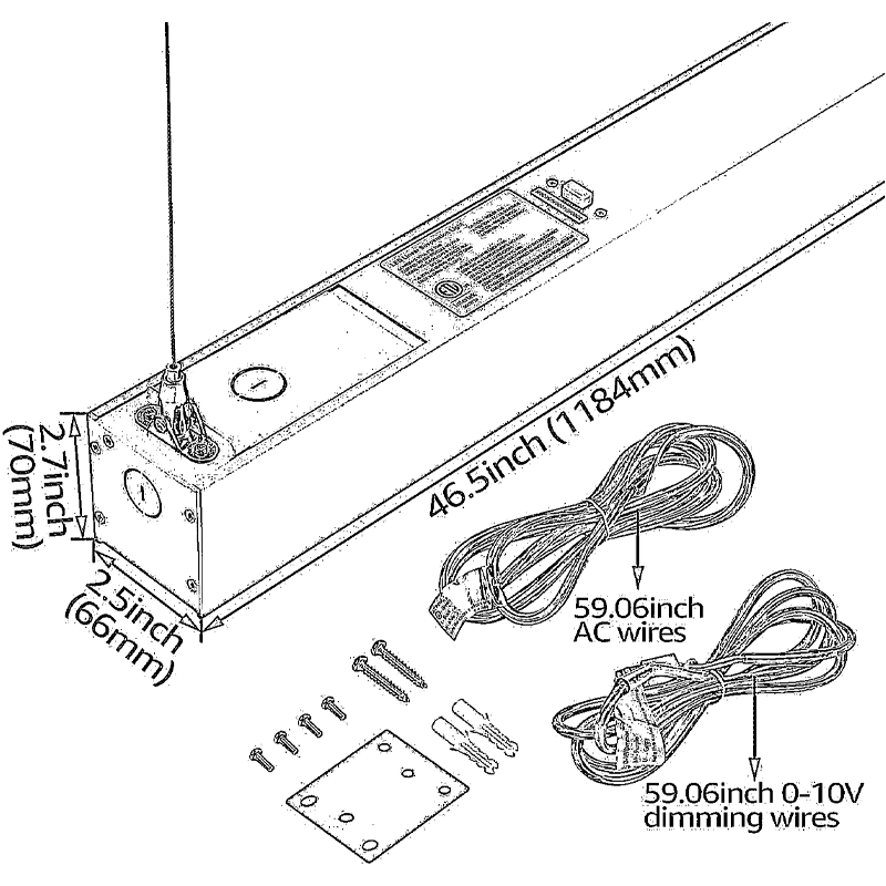 ElegaLux+ 4' LED Linear Light - Black - 40W - Adjustable CCT