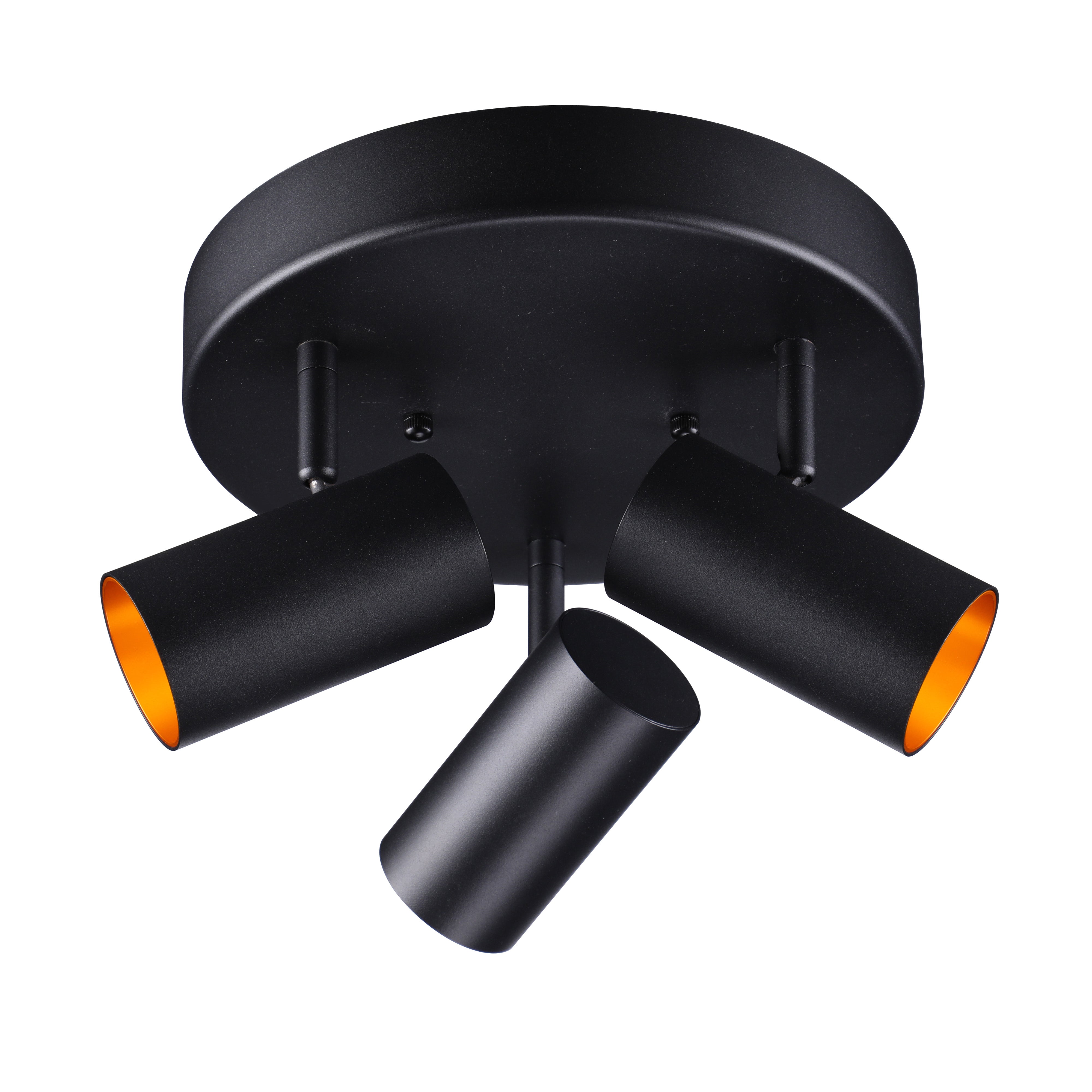 LeonLite LuminCore 3-Heads LED Ceiling Spot Lights - Black - Adjustable CCT