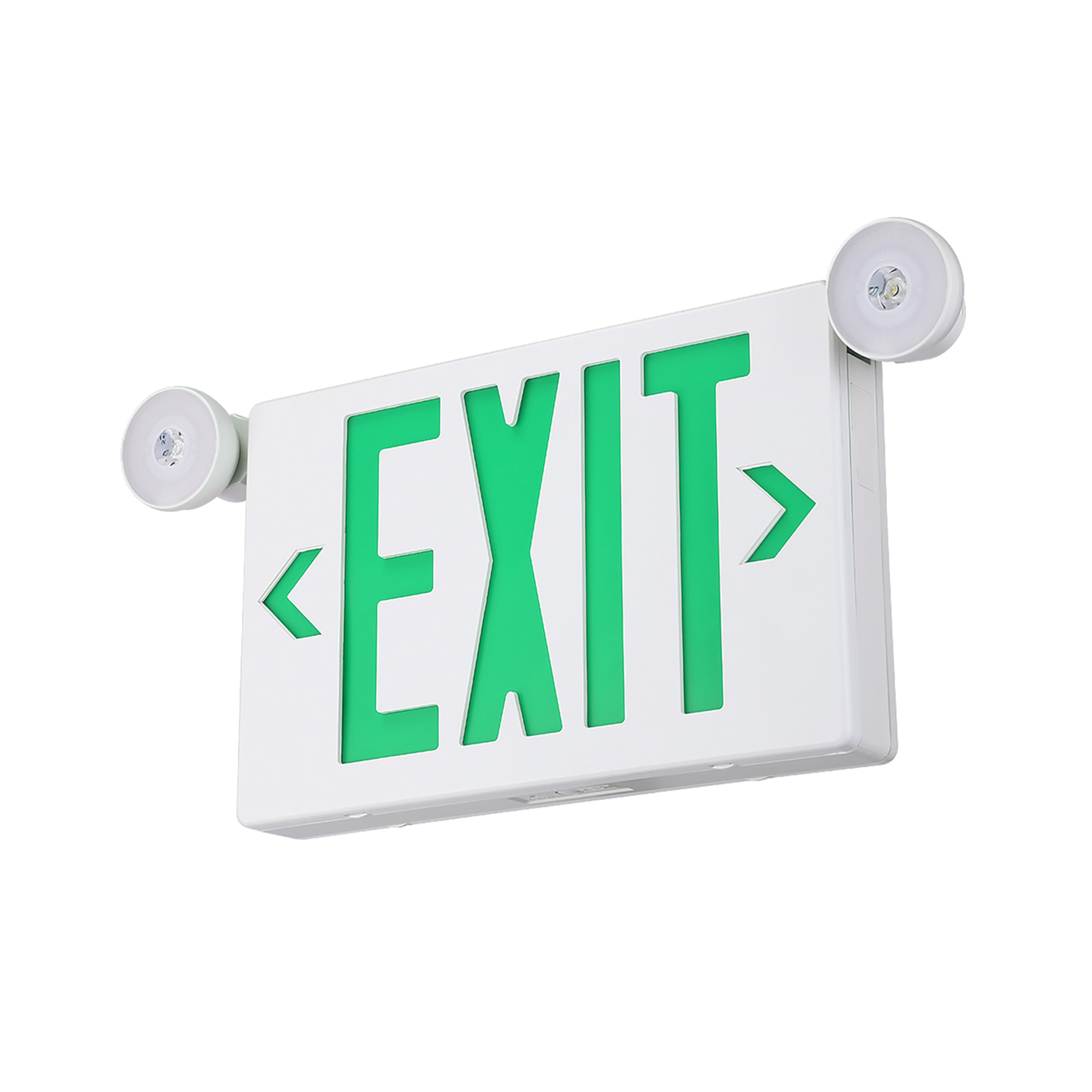 LitWay Indoor Exit Sign with Emergency Light - Green Letters