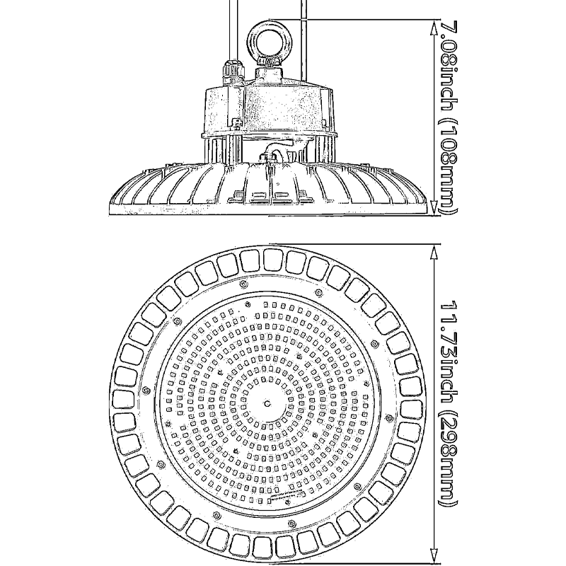 SkyForge 150W LED High Bay Light Fixture