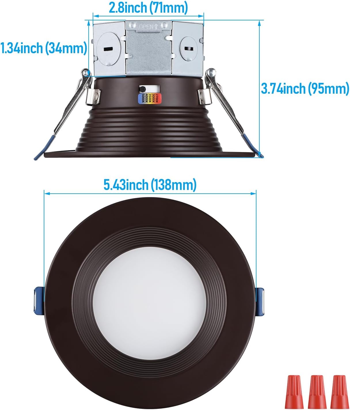 Bafflux+ 4" Baffle LED Recessed Light - 10W - Adjustable CCT