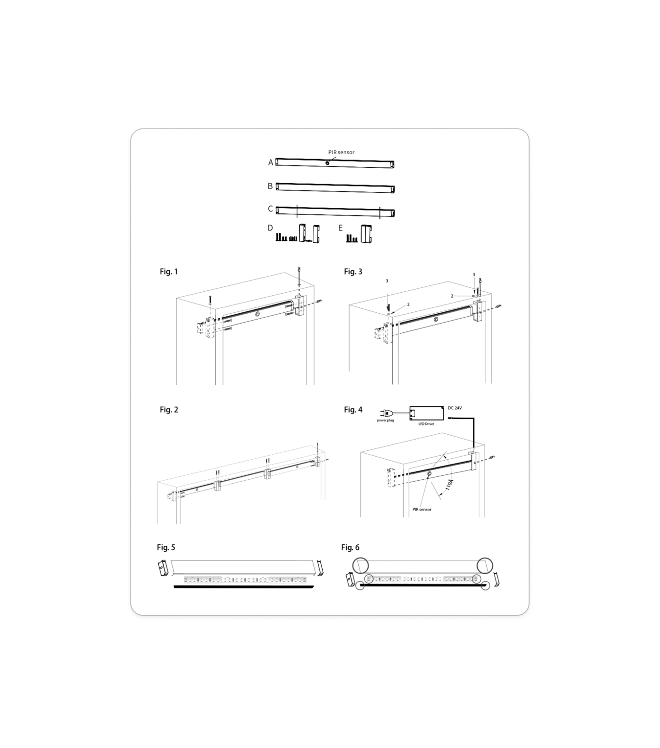 Cabinet Lighting Series - Hanging Wardrobe