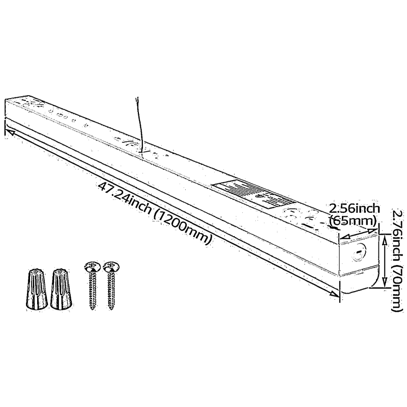 Brillaray 4' LED Linear Shop Light Fixture - 38W - 5000K