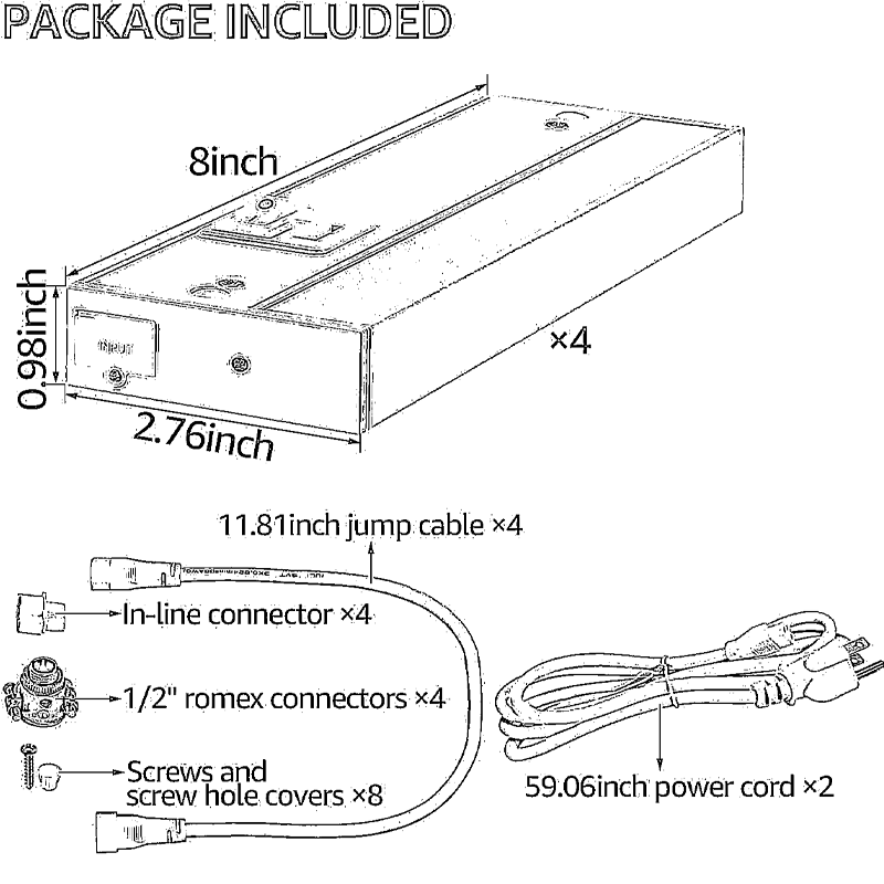 VersaLite+ 8" Linkable LED Under Cabinet Lights - White - Adjusable CCT