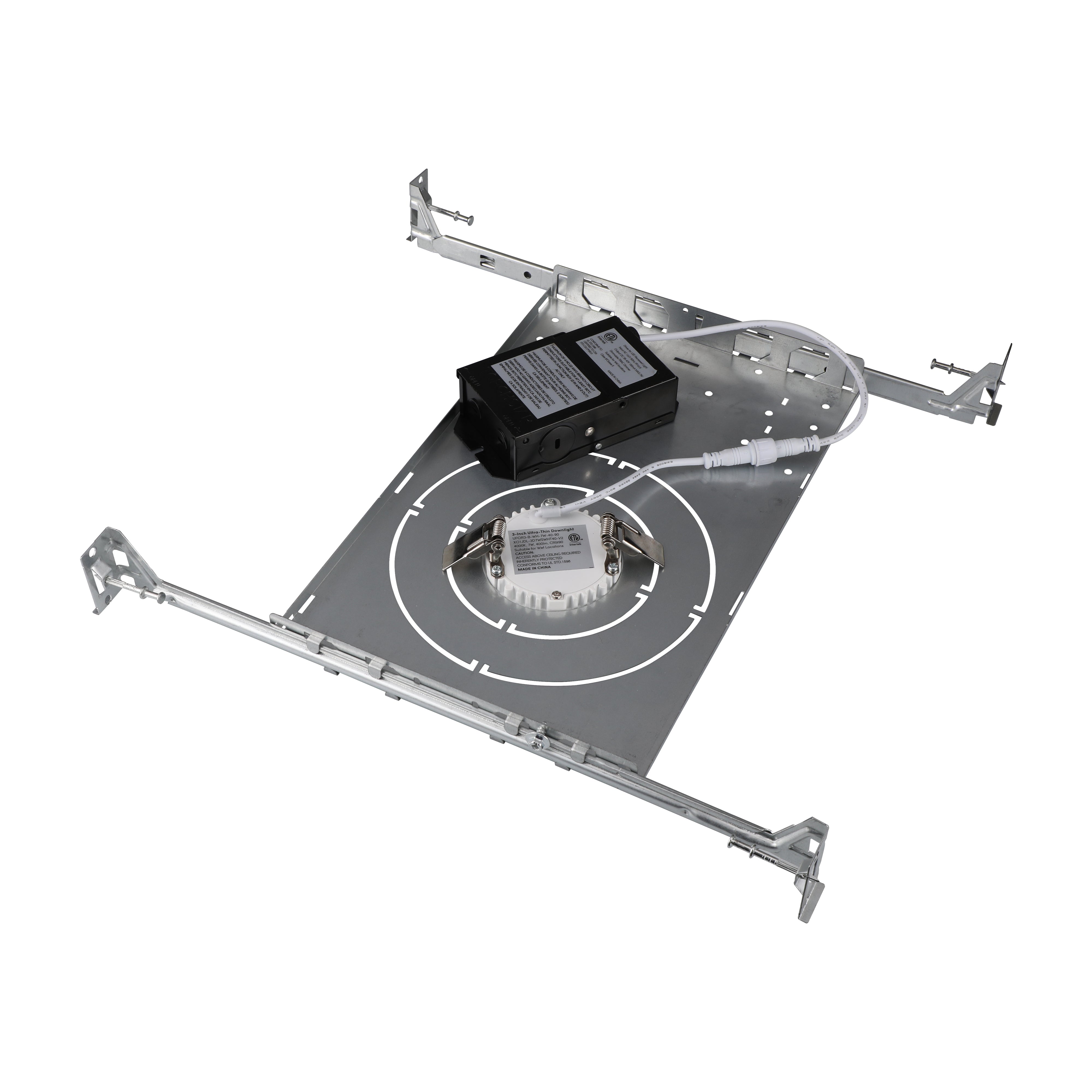 RefineGlow 3"/4"/6" New Construction Mounting Plate - Size Adjusable