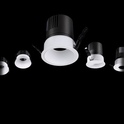LumeX Pivot-z1790 3” 10W 5CCT Anti-Glare Dimmable Deep Recessed LED Downlight, Canless, Ultra-Narrow Frame