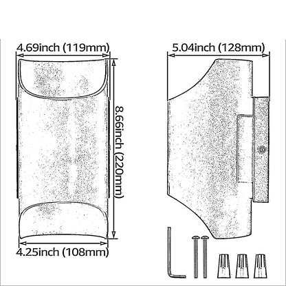 Cuts™ 8" Outdoor Wall Sconce