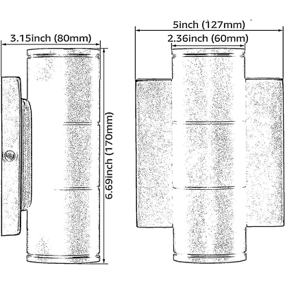 Cylinders™ 6.7" Outdoor LED Wall Sconce