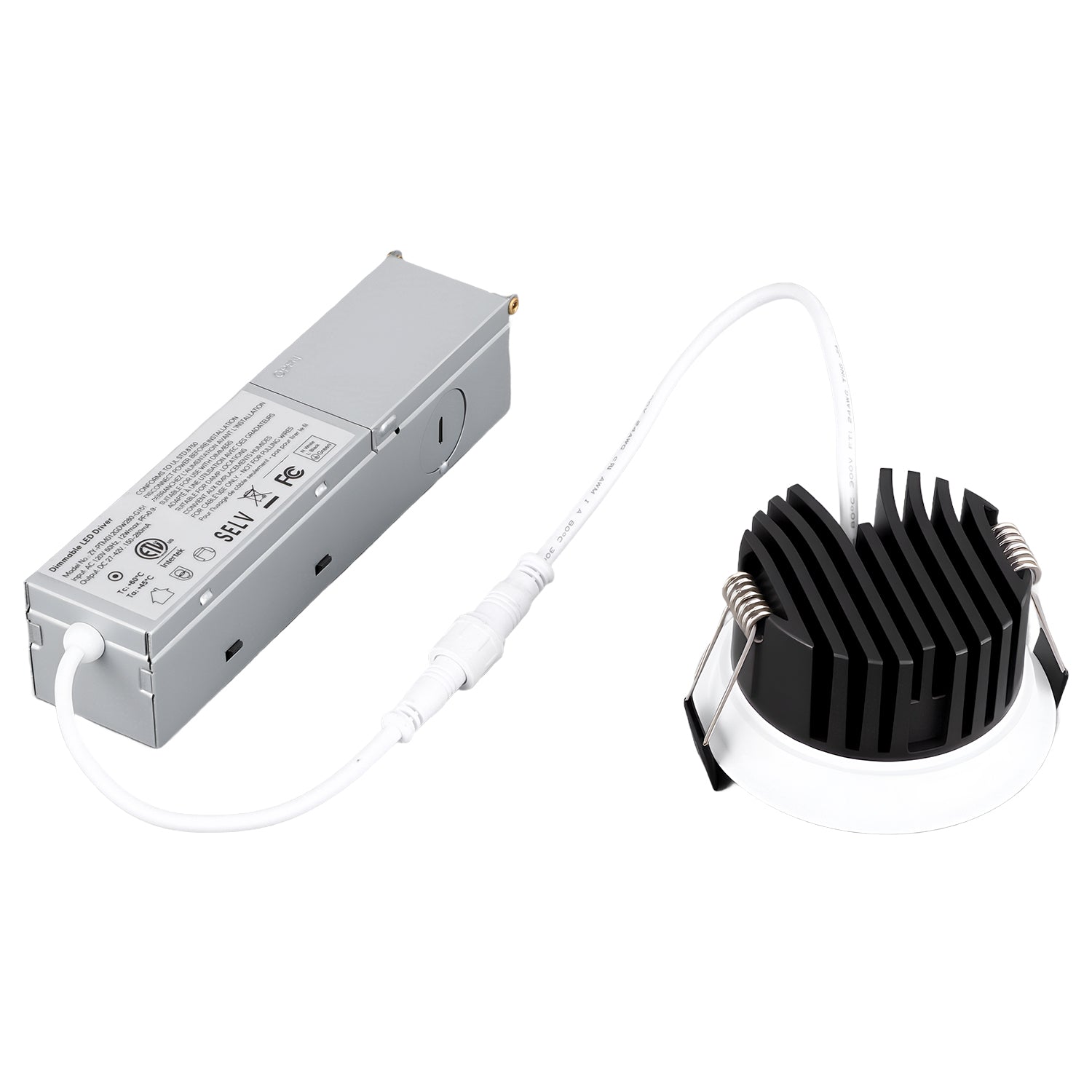 LumeX Dot  — z1904 3" Micro Pin Hole24° 5CCT IC Rated Dimmable CRI 90 LED Recessed Spotlight, With J-Box