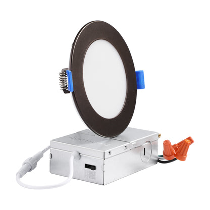 SlimPanel+ Colour 4" LED Ultra-thin Recessed Light - Oil Rubbed Bronze - 10W - Adjustable CCT
