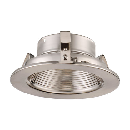 TORCHSTAR 4" Stepped Baffle Trim - Satin Nickel