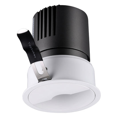 MoonFlow-z1791 3’’ 10W 5CCT Dimmable Anti-Glare LED Recessed Light with J-Box, Ultra-Narrow Frame