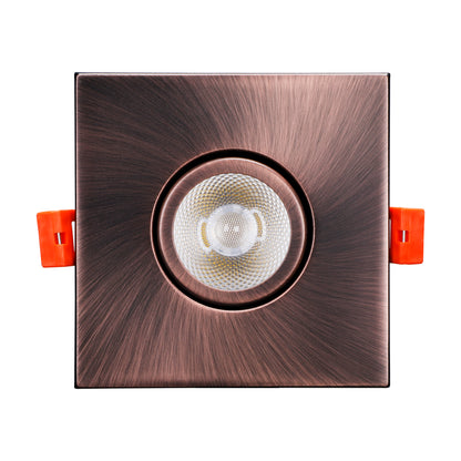 LumaSquare — z0096/z0098/z0100/z0101/z0102/z0103/z0106/z0107 XO1 3" Adjustable Gimbal Square J-Box LED Downlight