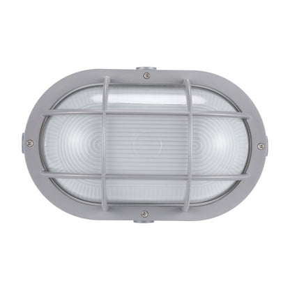 Bulkhead Grey 10W Outdoor Wall Sconce