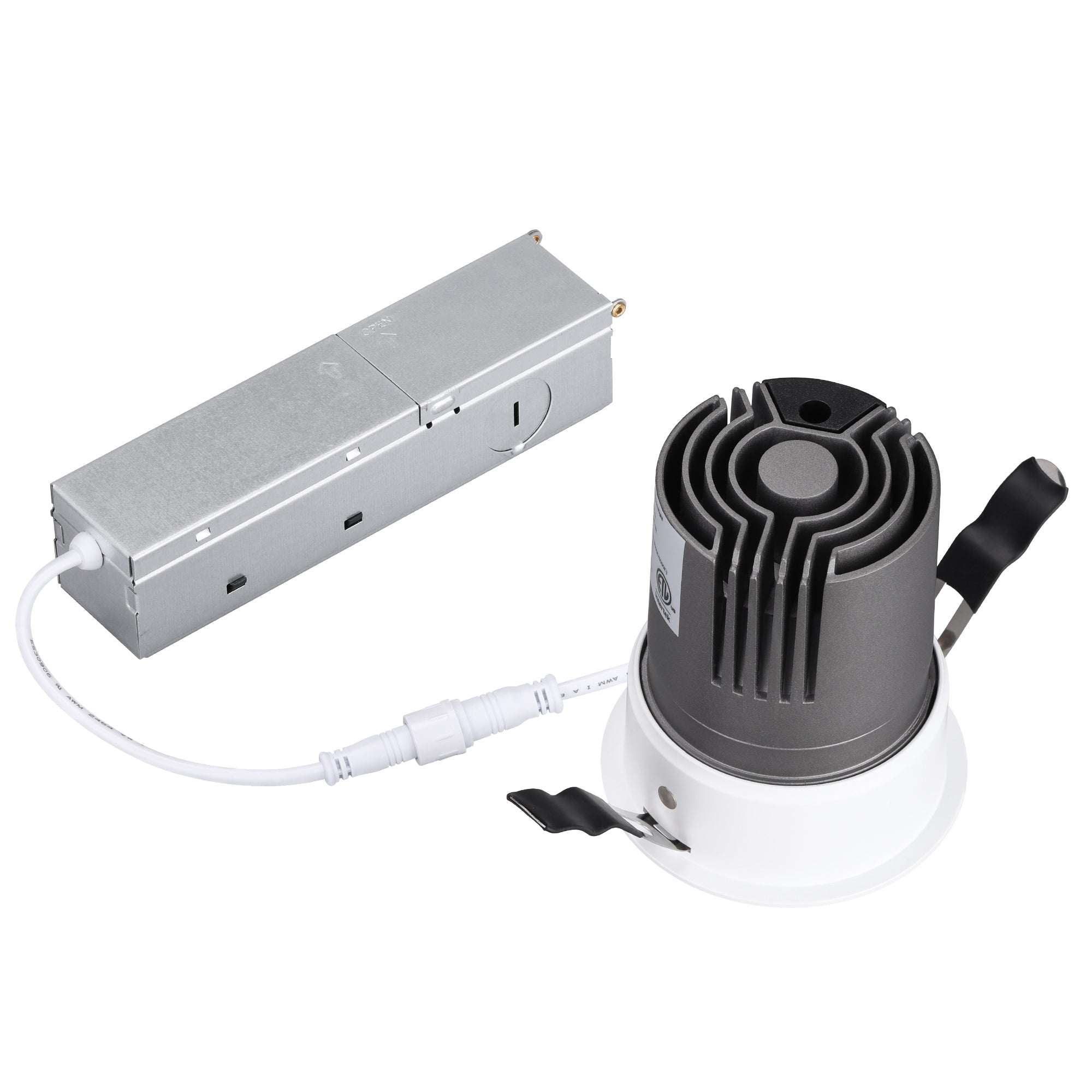 MoonDot— z1792 3" 10W 5CCT 30° Ultra-Narrow Dimm able Anti-Glare LED Recessed Spotlight, Canless