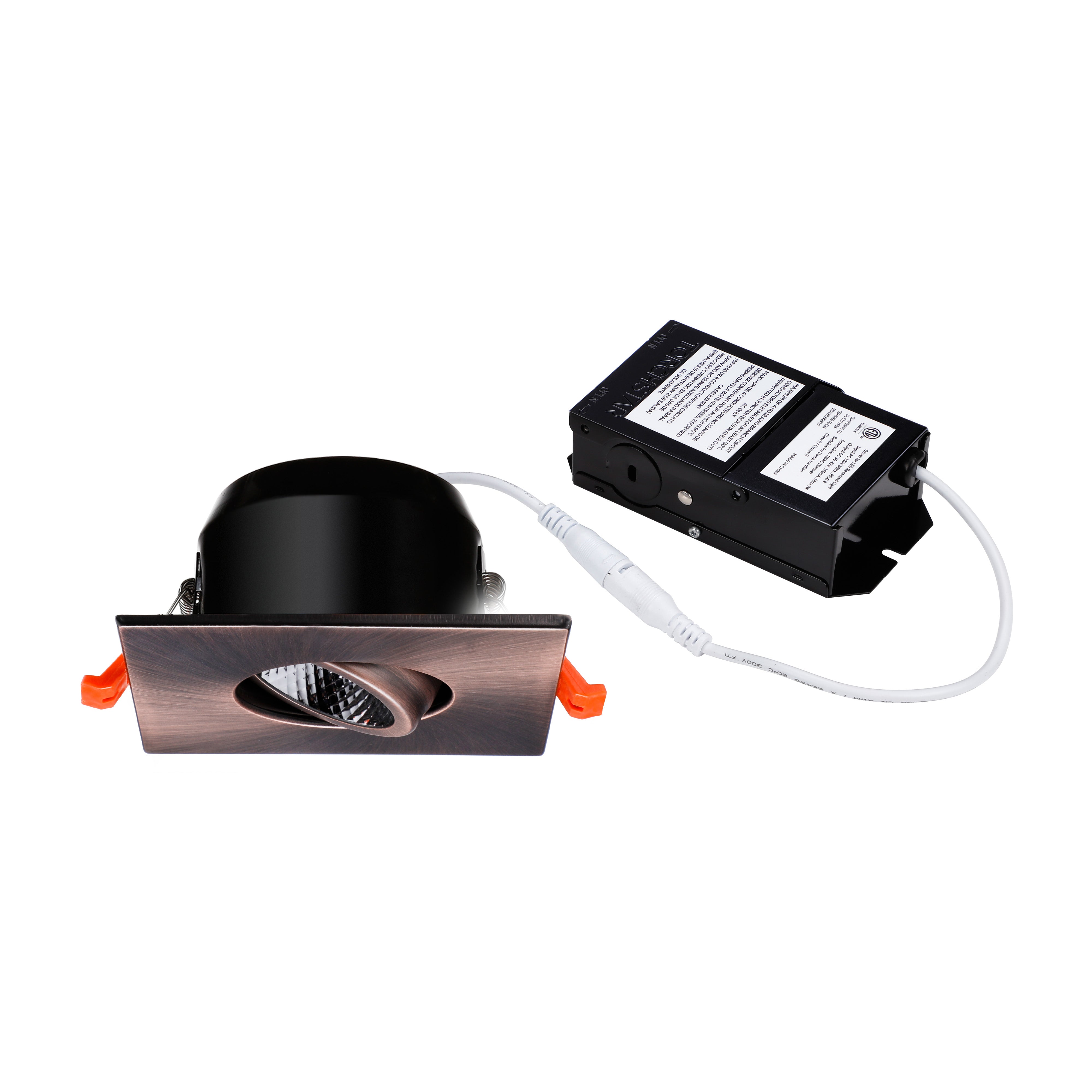 LumaSquare — z0096/z0098/z0100/z0101/z0102/z0103/z0106/z0107 XO1 3" Adjustable Gimbal Square J-Box LED Downlight