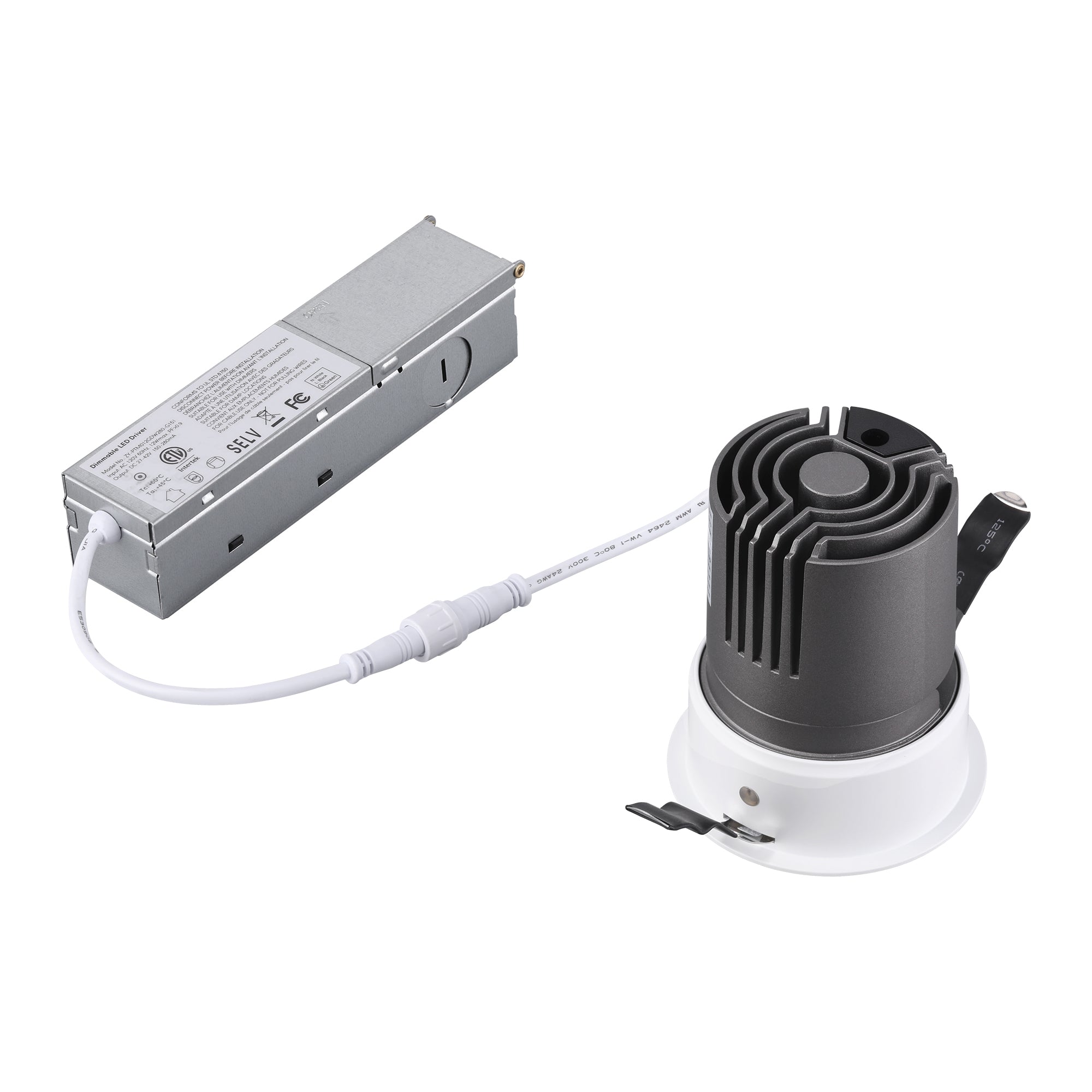 MoonFlow-z1791 3’’ 10W 5CCT Dimmable Anti-Glare LED Recessed Light with J-Box, Ultra-Narrow Frame