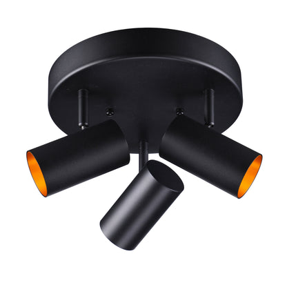 LeonLite LuminCore 3-Heads LED Ceiling Spot Lights - Black - Adjustable CCT