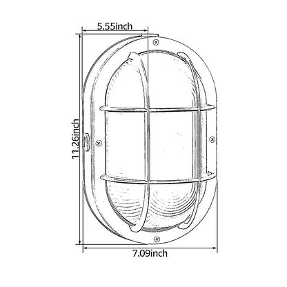 Bulkhead Grey 10W Outdoor Wall Sconce