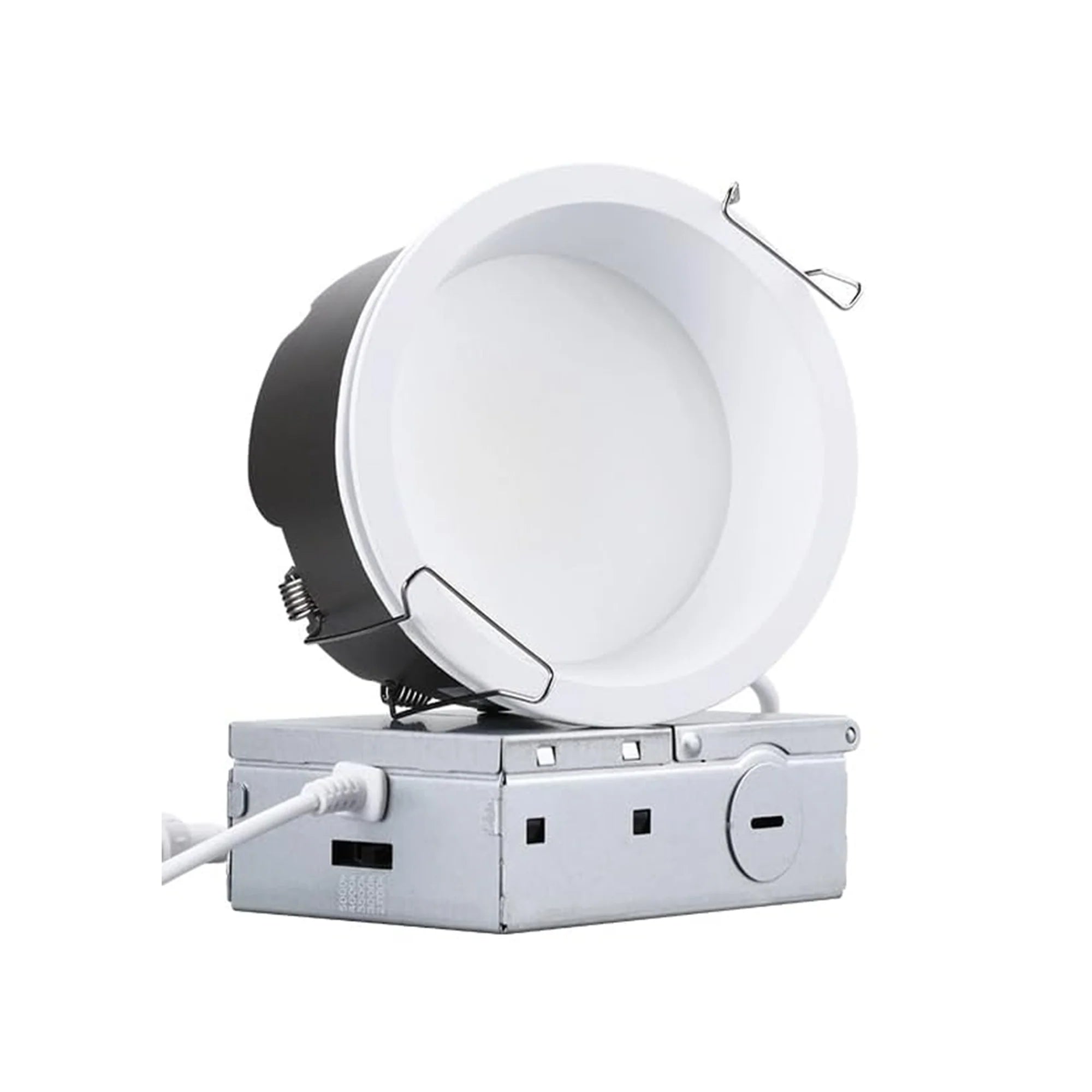 LumeX Wash-z1793 4” 10W 5CCT Anti-Glare Dimmable CRI 90 LED Recessed Downlight, Deep Trim, Canless, With J-Box