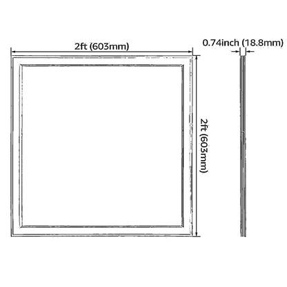 SlimLine 40W LED Panel Light - 2' x 2' - 5000K