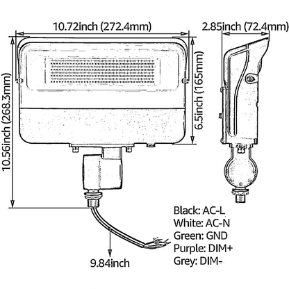 RayLynx Max 100W Knuckle Mount LED Flood Light - Adjustable CCT
