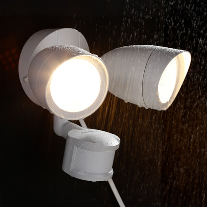 Watchman Premium Dual-Heads 20W LED Security Light - White - 3000K/5000K