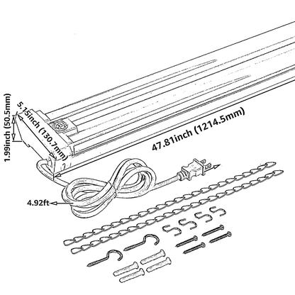 PendaLux 4' Motion LED Linear Shop Light Fixture - 40W - 5000K