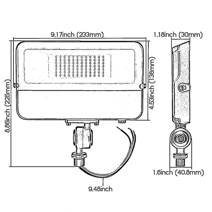 RayLynx Pro 50W Knuckle Mount LED Flood Light - 3000K/5000K