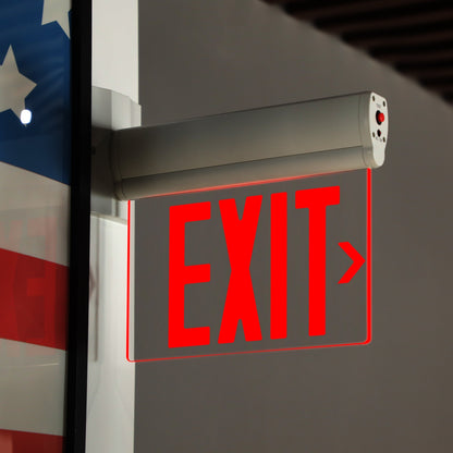 LitClear Indoor Exit Sign - Red Letters