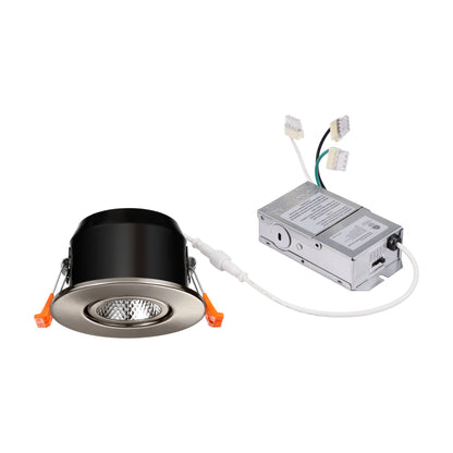 Circulex+ 3" Gimbal LED Recessed Light - Satin Nickel - 7W - Adjustable CCT