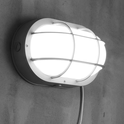 Bulkhead Grey 20W Outdoor Wall Sconce