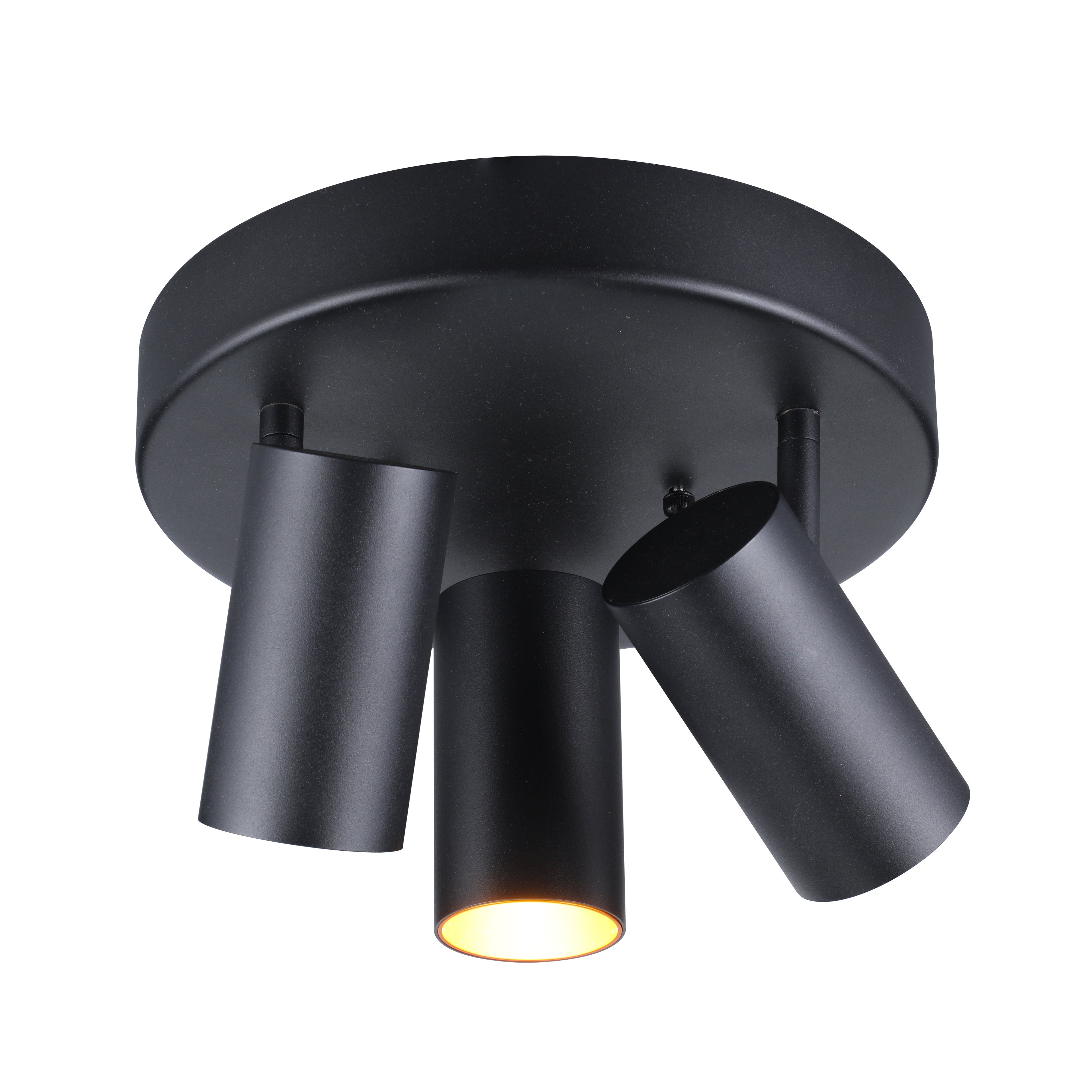 LeonLite LuminCore 3-Heads LED Ceiling Spot Lights - Black - Adjustable CCT