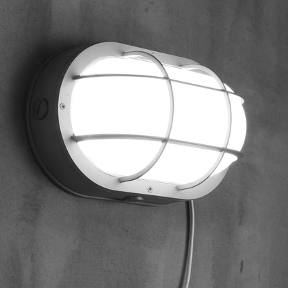 Bulkhead Grey 10W Outdoor Wall Sconce
