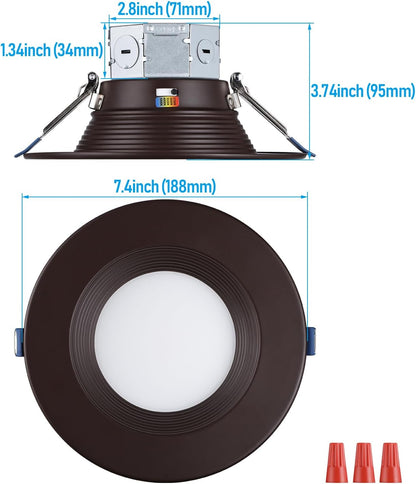 Bafflux+ 6" Baffle LED Recessed Light - 15W  - Adjustable CCT