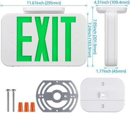 LitSafe Indoor Exit Sign - Green Letters
