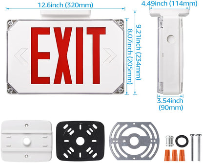 LitEgress Weatherproof Exit Sign - Red Letters