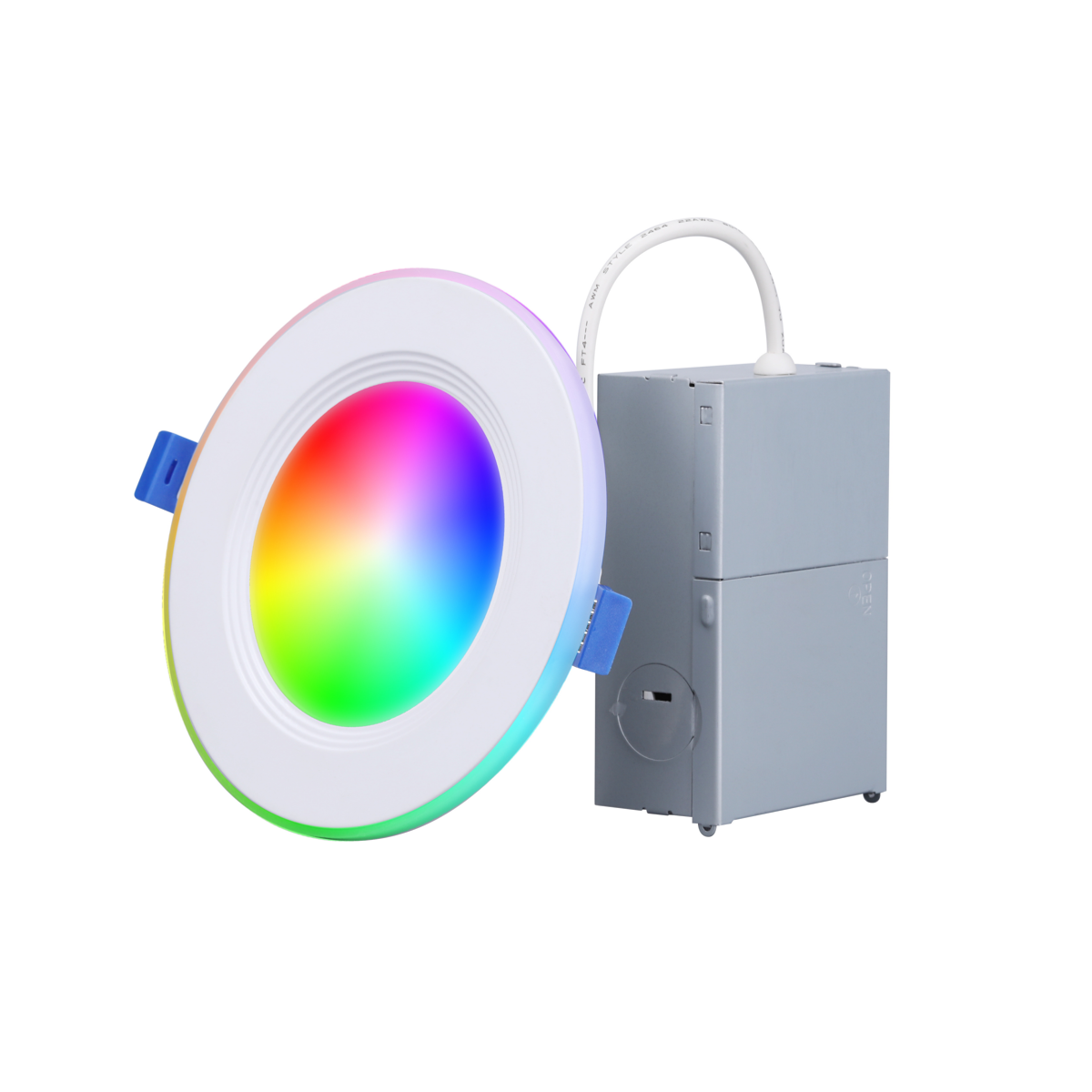 PrismGlow — z1762/z1763 White RGBCW Smart Threaded LED Downlight with CCT & Night Light Mode