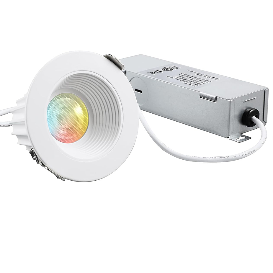 LumaNest — z1519  2"  9W  5CCT  Deep Recessed Threaded Reflector  CRI 90 Dimmable  LED Downlight  With J-Box  White