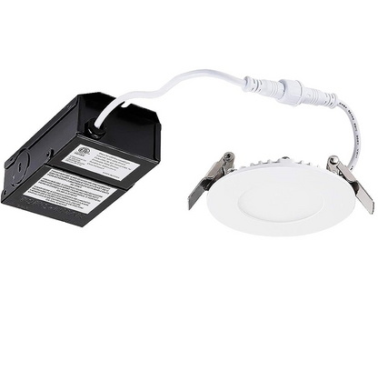 TORCHSTAR SlimPanel+ 3" Finished Ultra-thin Canless LED Recessed Light - SDL 10W Dimmable 1/2" Thick