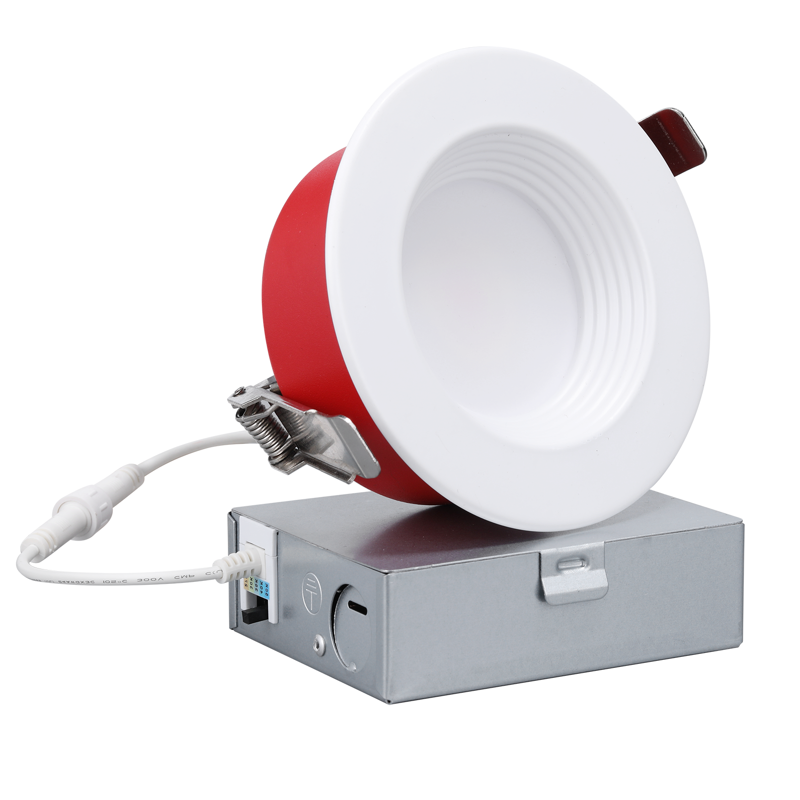 FireVault — z1607/z1608 White Fire-Rated Deep Recessed LED Downlight with J-Box 5CCT
