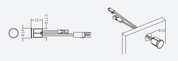 Solder free LOW VOLTAGE SENSOR PCB FOR ALUMINUM PROFI—Touch dimmer